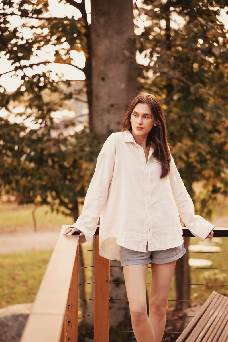 oversized triple gauze shirt