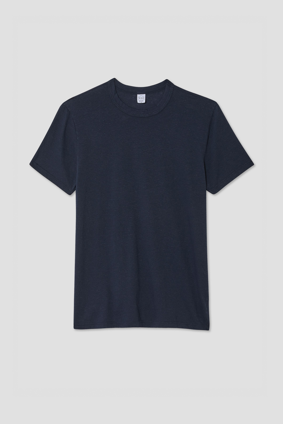 Navy lounge T-shirt with crew neck and short sleeves