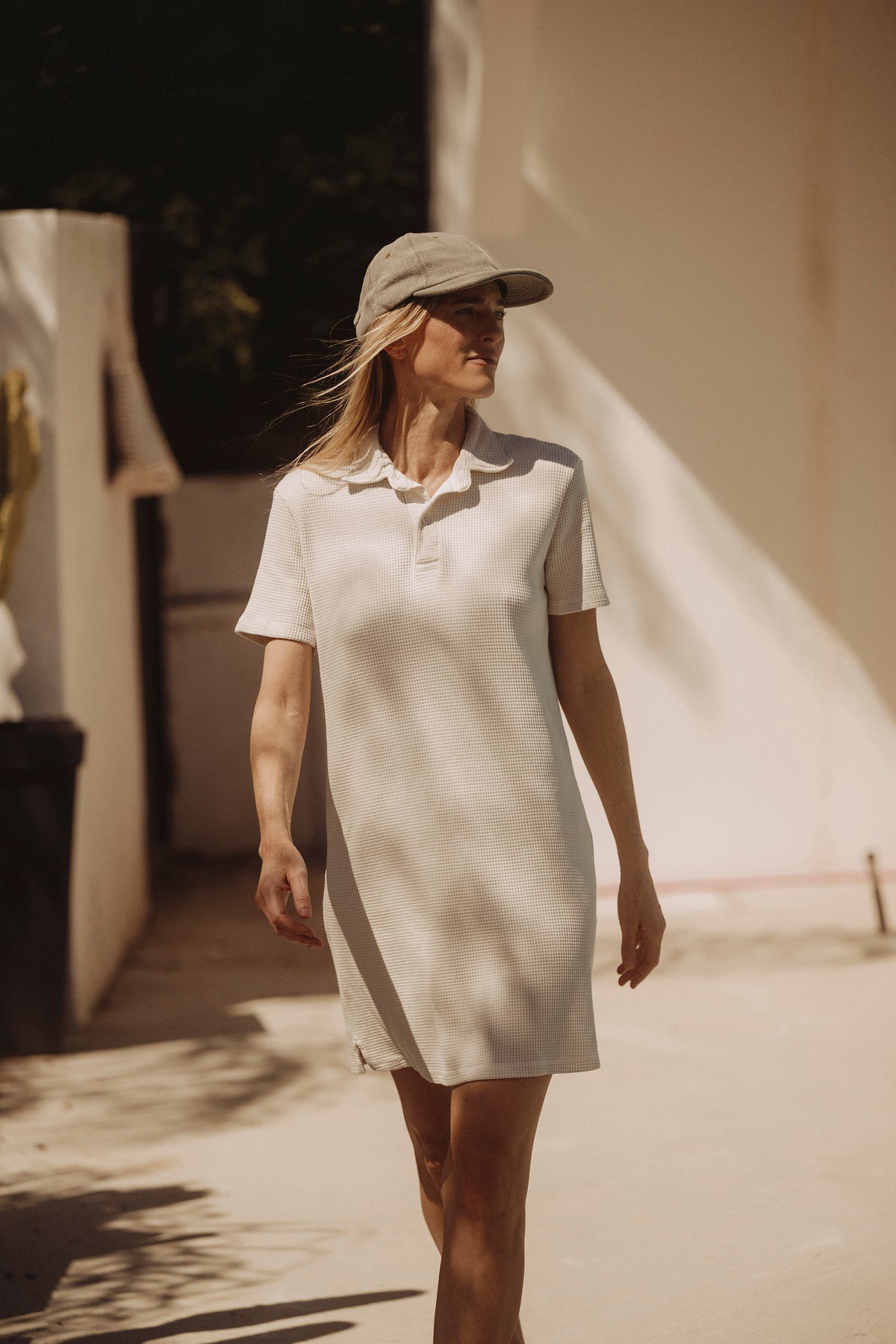 Waffle Polo Dress