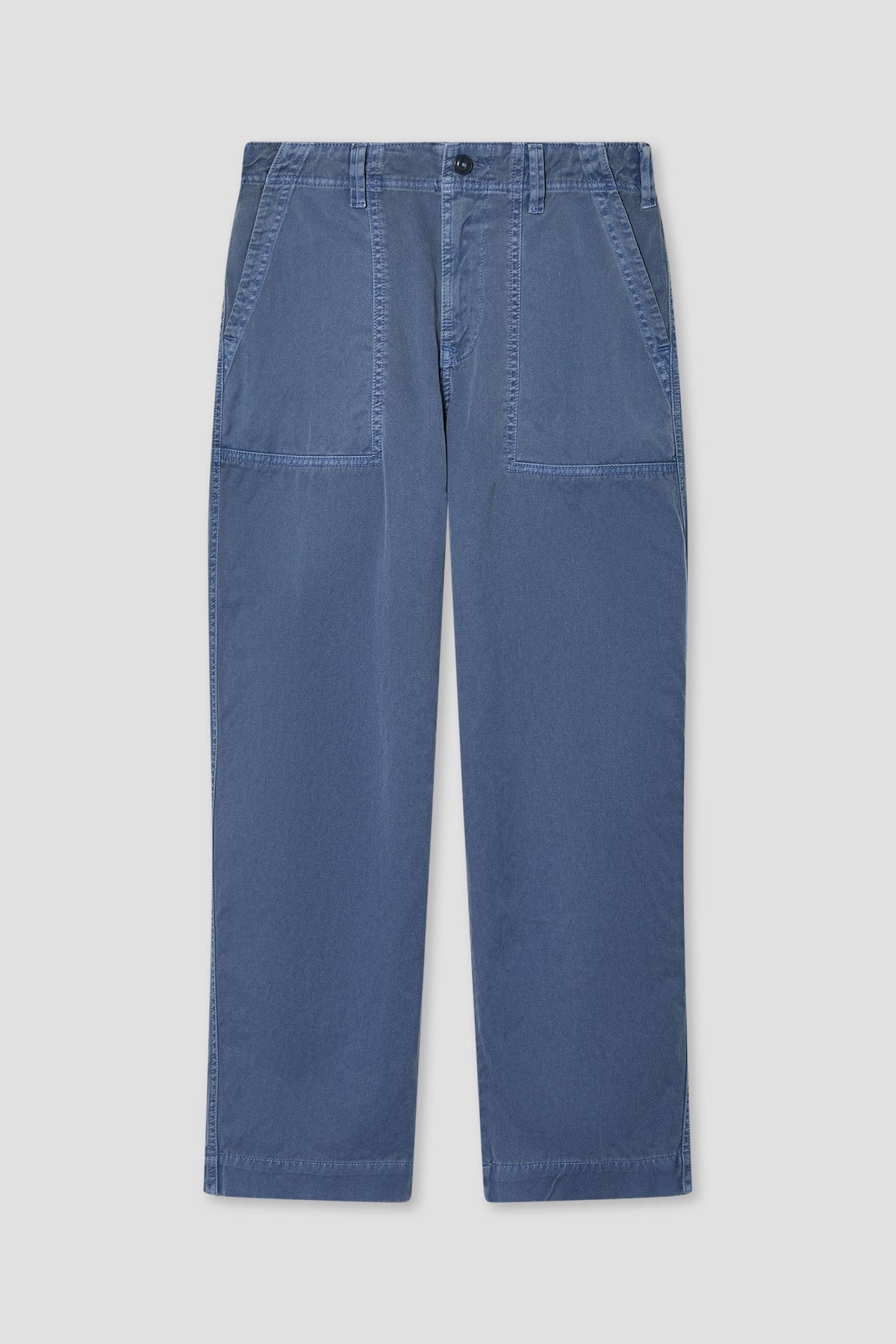 Boys supply pants in deep blue with front cargo pockets and straight leg