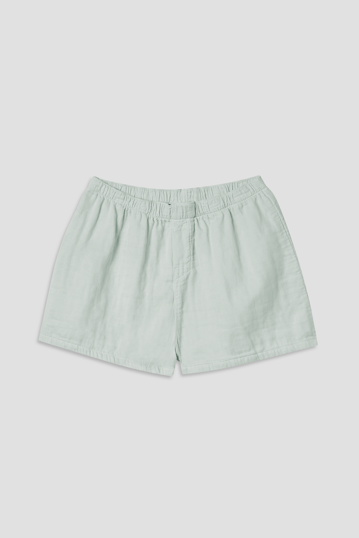 Triple-gauze boxer shorts in mint green, elastic waistband, relaxed fit